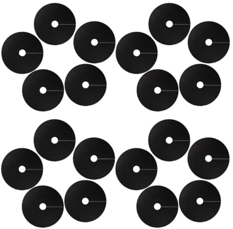 DOITOOL 20 Pièces Disque de Paillis Non Tissé Noir pour Protection des Racines de Chou et Arbres, Tissu Respirant Facile à Utiliser pour Jardinage et Parterres de Fleurs