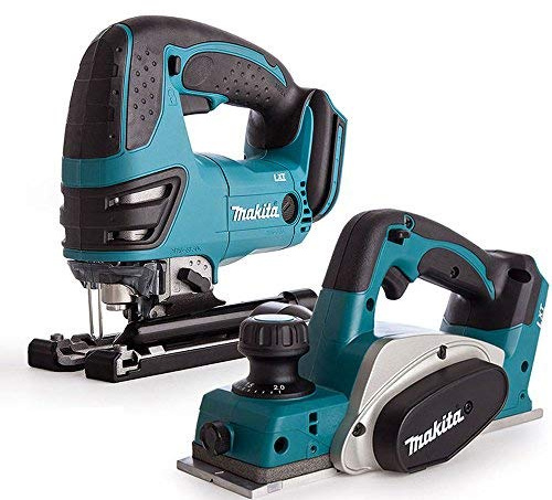 Makita DJV180Z 18V LXT Li-ion Cordless Jigsaw with Makita DKP180Z 82mm Planer