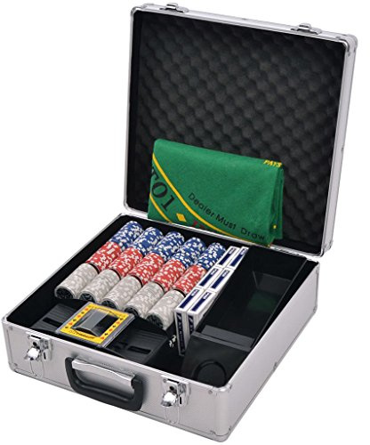 Festnight Poker-/Blackjack-set med 600 chips/marker i aluminium