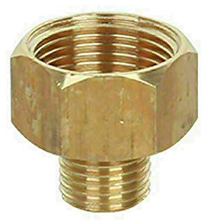 Pressure Washer Jet Wash Brass Reducing Hose Connector Female/Male 22mm / 18mm / 14mm to 14mm / 18mm / 22mm Female/Male Flat Threaded (22mm F to 14mm M- Flat)