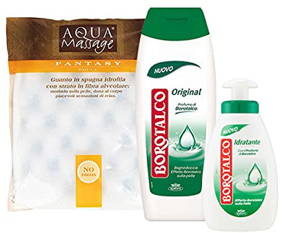 Borotalco:Original Borotalco Duft, für Badewanne und Dusche, 500 ml, 3 Stück