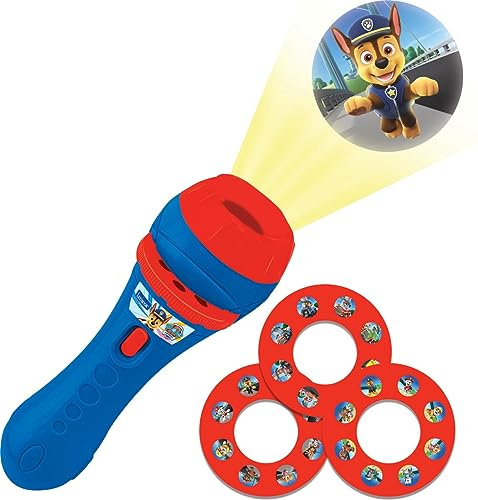 Lexibook, PAW Patrol, Geschichtenprojektor, LTC050PA | 3 Geschichtenscheiben, 24 Bilder, Taschenlampe, eigene Geschichten erfinden