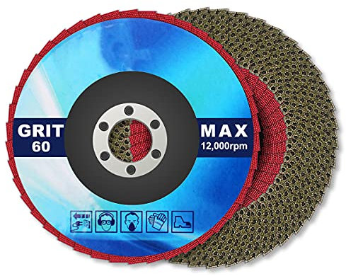 4 pollici disco diamantato lamellare mole abrasive grana 60 - levigatrice piastrelle marmo calcestruzzo granito ceramica vetro 1 pz