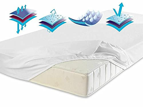 Sábana bajera ajustable impermeable para colchón de rizo de alta calidad, 180 g/m², también para niños (jersey, 90 x 200 cm)