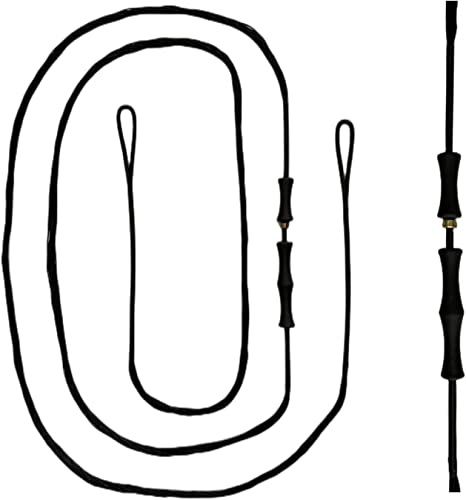 DEERACE Traditionelles Recurve-Bogenschnur und Bogensehne Fingerschoner-Set, Dacron-Bogenschnur mit Fingerschutz (AMO 137,2 cm (tatsächliche Länge 127 cm), 12 Stränge (empfohlen für bis zu 18 kg))