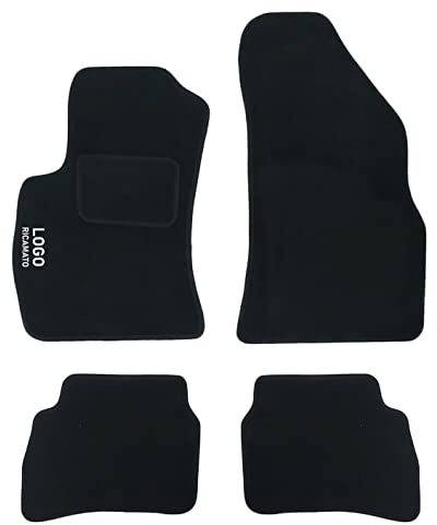 Auto Accessori Lupex | Juego de 4 Alfombrillas de Coche compatibles con Doblo I (2000-2009) | Alfombras de moqueta con Bordado de guía Lateral | Delante y detrás