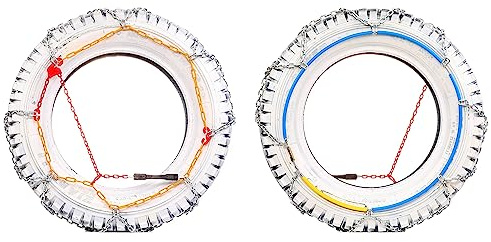 RIDEX Auto Schneeketten Satz von 2 12mm, Metall Reifenketten für Reifen von 14-178 Zoll mit Felgenschutz 5171A0003