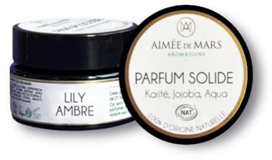AMADA DE MARZO – Lily Amber – Perfume sólido natural para mujer 15g – 100% natural y vegano, notas florales y ámbares (lirios, vainilla, benjun), bienestar emocional, fabricación artesanal francesa