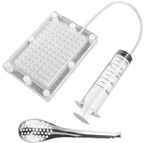 Hilai Cucharas, gastronomía Molecular Profesional Caviar Fabricante Gourmet Dispenser Caviar Filtro gotero con Herramientas de Tubo y Cuchara