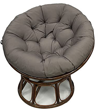 Morbuy Papasansessel Kissen Sitzauflage, Wasserdicht Rundes Dicke Stuhlkissen Bequem & Weich Sitzkissen Hängesessel für Indoor Outdoor Garten Stuhlauflage (60x60CM,Dunkelgrau)