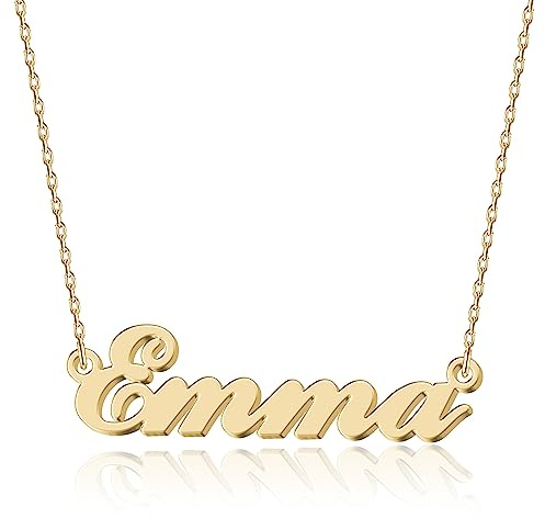 UMAGICBOX Collier Prénom Personnalisé Emma en Acier Inoxydable - Un cadeau unique pour la Fête des Enfants, parfait pour un Anniversaire ou pour montrer votre affection à un Ami Proche