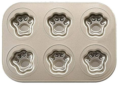 Aoguaro Kuchenbackbleche für Ofen Antihaft-Form Home Mini Kuchen Backblech Rund 12/6 Löcher Kuchen Tasse Metall Backformen, für Käse, Käsekuchen, Muffins, Pudding, Kuchenherstellung