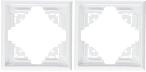 Kopp 309113063 Malta Abdeckrahmen für Senkrechte und waagerechte Montage 1-Fach, Arktis (Packung mit 2)
