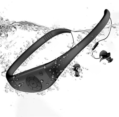 Tayogo Cuffie Subacquee per Piscina IPX8, 5.3 Bluetooth, Built-in MP3, Memoria da 32GB, Cuffie da Nuoto e Sportive per Surf, Nuoto, Corsa, Ciclismo