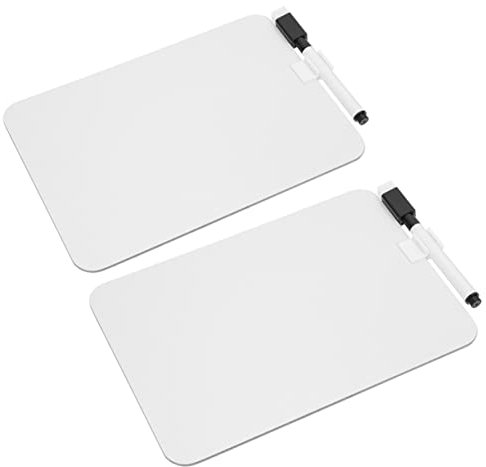 NUOBESTY 2 Sätze wiederbeschreibbares kleines Whiteboard Mini-Whiteboard kinder schreibtafel tragbares Schreib-Klemmbrett Notiztafel magnetisches Whiteboard Kinder-Whiteboard Kindertafel a5