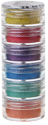 Christol Polvere di Perla 1 Set Fatto a Mano di Grado Cosmetico Perlescente Mica Naturale Polvere Minerale Resina Epossidica Colorante Pigmento di Perla per Sapone Candela Fai da Te
