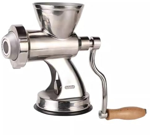 TT-YEC Tritacarne Manuale Argento, Tritacarne A Ventosa/Morsetto, Tritacarne in Acciaio Inox, Insaccatore Domestico Con Testa Tritacarne, Carne Macinata E Verdure,B