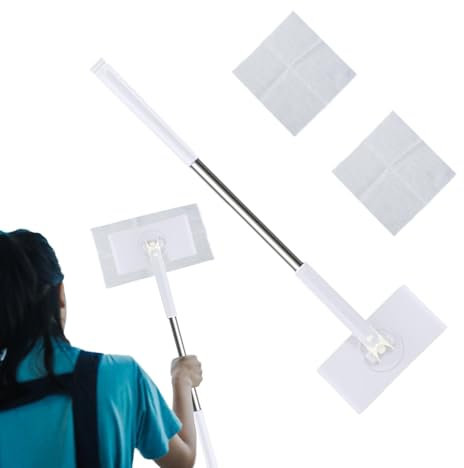 Trapeador de piso – Trapeador plano para polvo automático de cambio de tela, mopa de piso de madera dura, trapeador ligero seco y húmedo, juego de fregona de limpieza para suelos de madera dura