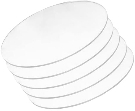DFDPAXL 5 Stück Runde Acrylplatten Dicke 5 Mm, Durchmesser 70–100 Mm Runde Kunststoffplatte Für DIY-Projekte, Bilderrahmen, Gemälde,Diameter 100mm
