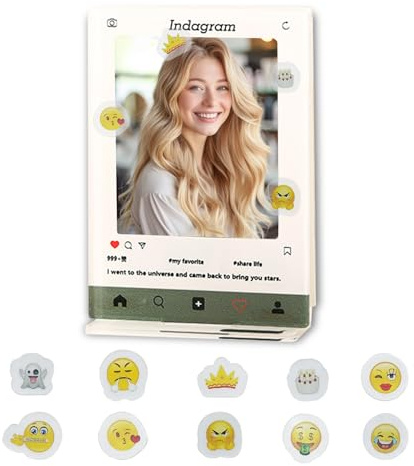 KASESSS Marco de Fotos de Acrílico, 9.7 x7 cm Marco Transparente, Mini Marcos de Fotos, Portafoto da Tavolo in Acrilico para Fotos de 3 Pulgadas, Mini Marco de Fotos Ideal para Cuadros y Decoración