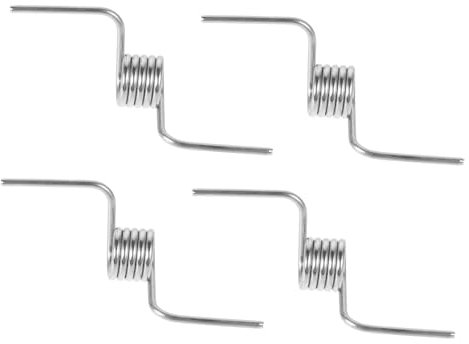 DINHEAROM 4pcs Refrigerator Door Spring Replacement Parts Steel Fridge Door Mechanism Repair and Divider Spring Replacement