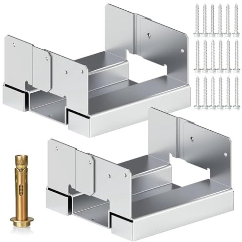 Bnnlqpsttg Base de Poste Galvanizado Base de Poste de Terraza de Poste Base para Hormigón