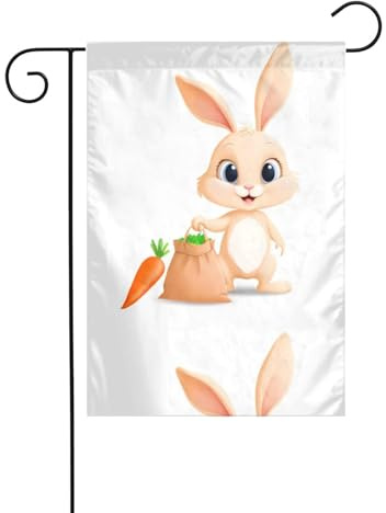 BROLEO Mât de drapeau de jardin imprimé carotte porter extérieur décoration double face 30,5 x 45,7 cm