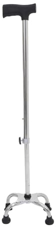 Gogogmee Bastón de Equilibrio Ajustable para Adultos con Base Plana Antideslizante Apoyo Ergonómico Acero Inoxidable para Mayores y Movilidad Reducida Uso Interior y Exterior