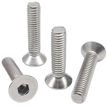 CSFFA Tornillo Allen avellanado plano con cabeza hueca hexagonal de acero inoxidable 304, grado 10,9, color negro, M1,6, M2, M2,5, M3, M4, M5, M6(304 stainless steel,14MM_M1.6 (50PCS))
