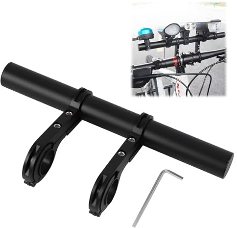 Fahrrad Lenker Erweiterung, 20CM Lenkererweiterung Fahrrad mit Schraubendreher, aus Aluminium, Lenker Extender für 25–34 mm, zusätzliche Halterung für GPS, Handyhalter, Fahrradlicht, Kamera