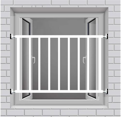 Inferriate Per Finestre Ringhiera Parapetto Finestra Inferriate Fai Da Te Inferiata Per Finestra Grata Sicurezza Finestre Bambini Grate Per Finestre Protezione Inferiate Antifurto Ladri/White H40cm/L