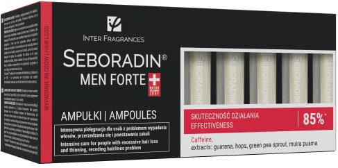 Seboradin MEN FORTE Ampullen gegen Haarausfall für Männer, 14 x 5,5 ml | Leave-in-Kopfhautpflege bei dünner werdendem Haar, zurückweichendem Haaransatz und ersten Anzeichen androgenetischer Alopezie
