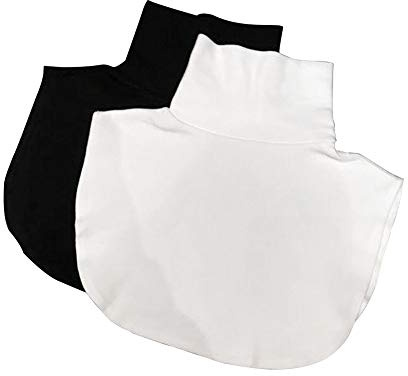 Joyci Dam solid rand polokrage krage slitage yttre eller i tröja huvtröja hög hals stoppkrage, 2 Solid, one size