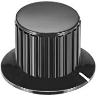 sourcing map 6mm Einsteckwelle 32x20mm Kunststoff Potentiometer Drehknopf Schwarz