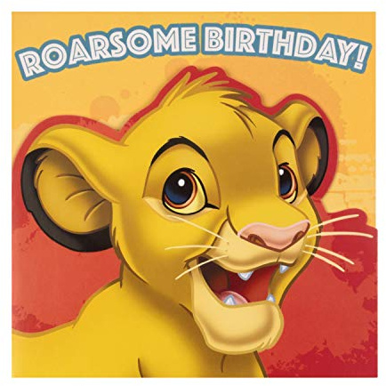Hallmark Geburtstagskarte für Kinder – gestanzter König der Löwen Simba Design