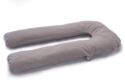 Soul U | Soul Pillow U-Kissen 150x80cm | Seitenschläferkissen, Schwangerschafts- & Stillkissen, Lagerungskissen | mit abnehmbarem & waschbaren Außenbezug (100% Baumwolle) | grau