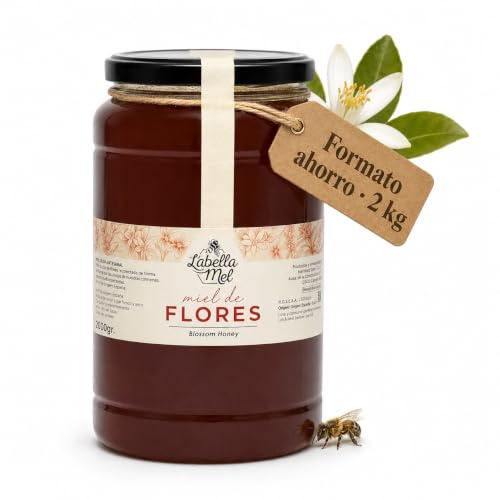L'Abella Mel - Miel de fleurs - Miel naturel récolté en Espagne (2kg)