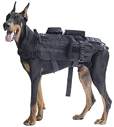 Chickw1 Hundegeschirr für Große Hunde, Brustgeschirr Anti Zug Sicherheitsgeschirr No-Pull Dog Harness Geschirr Verstellbar Hundeweste Atmungsaktiv (L,schwarz)