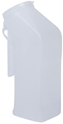 McKesson Male Urinal with Transparent Lid - Translucent Body, Graduated, Plastic - 1 qt / 1000 mL, 6 Count