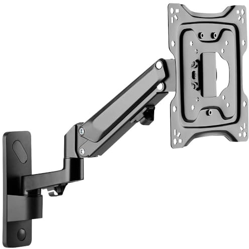 DIGITUS Universal Monitor-Wandhalterung mit Gasdruckfeder und Schwenkarm Schwarz