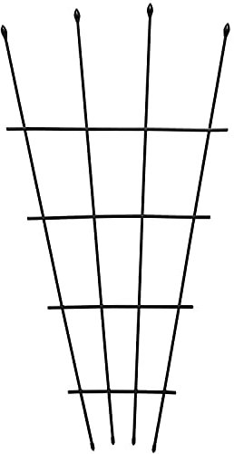 Garden Gear 1.2 Metre Fan Pot Trellis, Plastic Coated Steel Outdoor Decorative Plant Support, Weather Resistant (4)