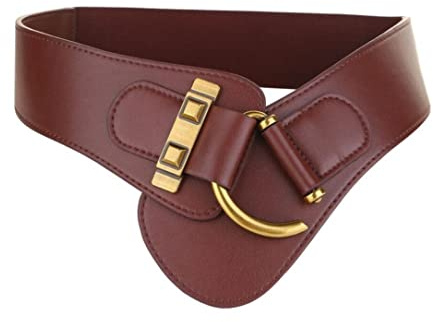 Diyafas Cinturones Anchos de Cuero para Mujer Cinturón de Cincha Elástico Corsé para Vestidos Abrigos