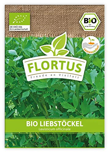 FLORTUS BIO Liebstöckel | Kräutersamen | Liebstöckelsamen | Samen zur Anzucht für Garten, Balkon, Küche & Fensterbank