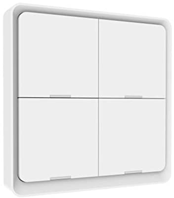 Kabelloser Wandschalter, Wireless 4 Szenenschalte, Szenen-Pastenschalter, 4-Tasten-Szeneneinfügen-Schalter, Kabellos, für Smart Devices