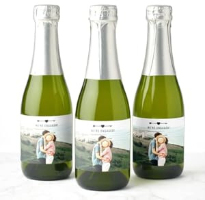 MXN Flaschenetikett Hochzeit Personalisiert,mit Foto Text Sekt Flaschenetikett,weinetiketten Selbst Gestalten,Benutzerdefinierte Hochzeit,Geburtstag,selbstklebend Flaschenetiketten (A)