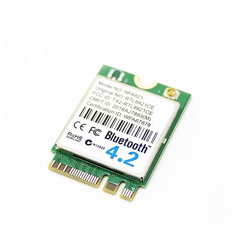 Simpletek – Tarjeta de red Wi-Fi 5M.2 con Bluetooth 4.2 para ordenador portátil todo en uno | RTL8821CE