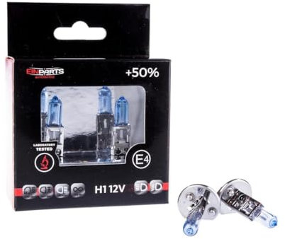 EINPARTS H1 Glühlampe Fernscheinwerfer 55W 5000K P14,5s Fernlicht Halogen Birne EPB10K