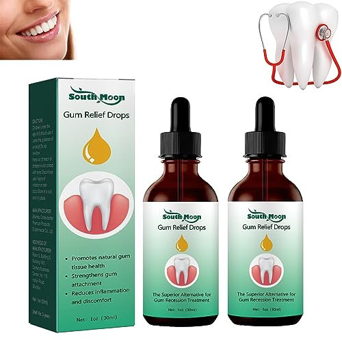 Dentizen Zahnfleisch-Wachstumstropfen, Tropfen zum Nachwachsen des Zahnfleisches, Behandlung von Zahnfleischerkrankungen, Reparatur von Zahnfleischschwund (2 Stück)
