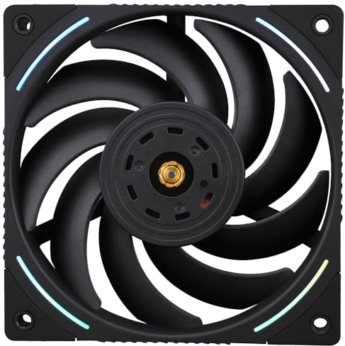 Thermalright TL-K12 120mm CPU-Kühlerlüfter, Computergehäuselüfter, 4PIN PWM-Steuerung, 2150 U/min, PC-Leistungslüfter für S-FDB-Lager, Winddrucklüfter (Schwarz)