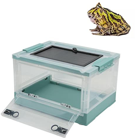JOROBURO Reptilien-Terrarium, Belüftetes Faltbares Reptilien-Futter Becken, Reptilien-Abnehmbares Gehäuse Lebensraum Faltbar Belüftetes Reptilien-Terrarien-Kit für Eidechsen Schildkröten Frösche
